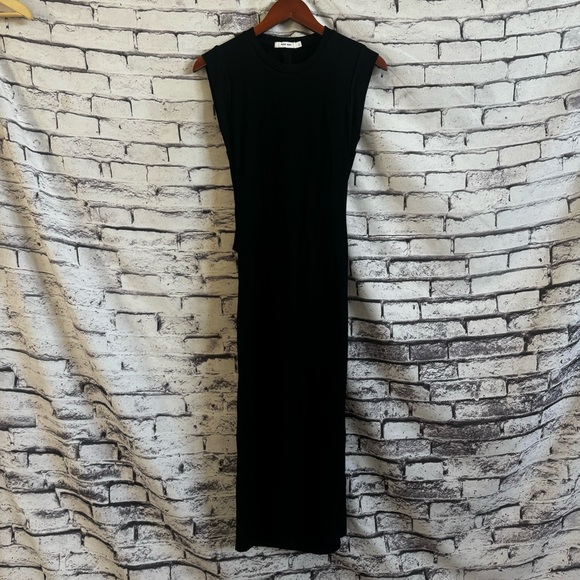 Mod Ref Annie Knit Tie Midi Backless Minimalistic Lagenlook Size Small - Picture 2 of 9